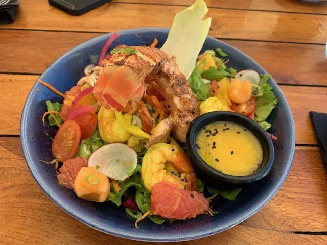 Healthy colorful meal at Saint Martin Restaurants