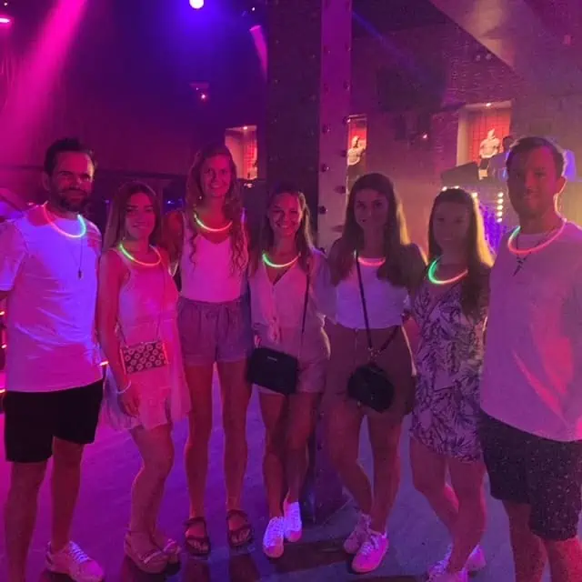 Group of Friends enjoy the Lotus Sint Maarten nightlife