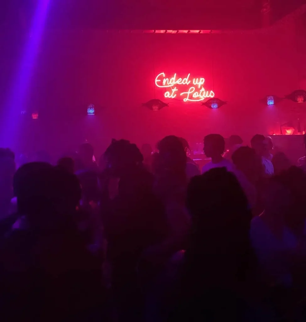 Nightlife crowd at club Lotus in Sint Maarten